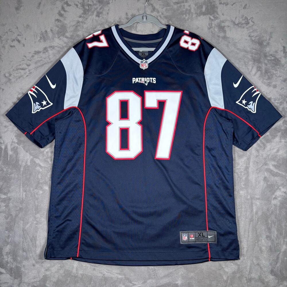 Nike NFL New England Patriots Rob Gronkowski 87 On Field Jersey Mens XL